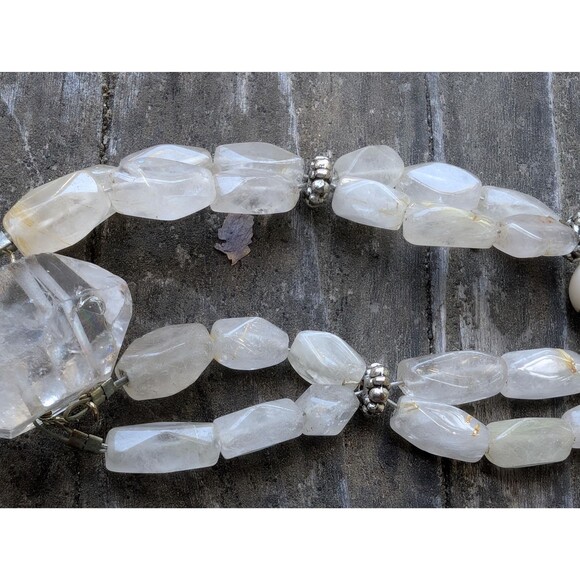 Vintage Quartz Crystal Nugget Bracelet - Picture 4 of 10